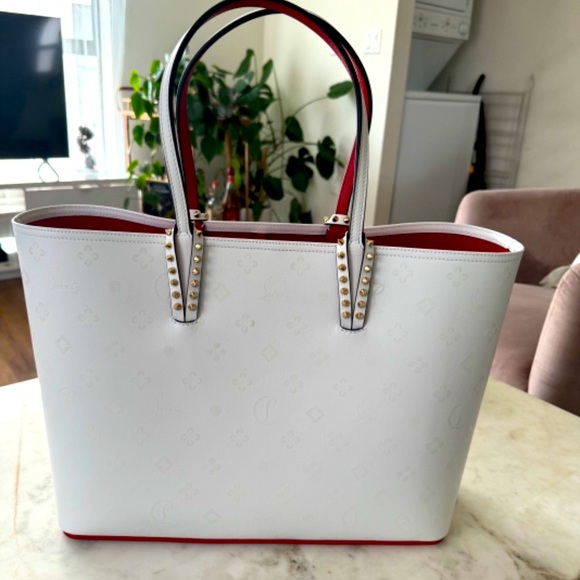 Christian Louboutin White and Red Tote Bag - Picture 6 of 7